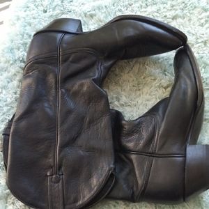Tony Lama Black Leather Cowboy Boots size 7.5